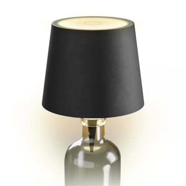 Music Hero - LUME Dobíjateľná stolná lampa, čierna