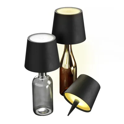 Music Hero - LUME Dobíjateľná stolná lampa, čierna