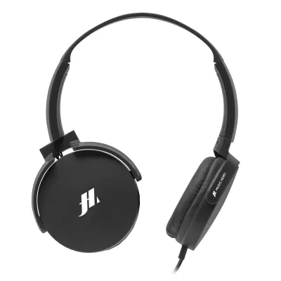 Music Hero - Stereo slúchadlá s mikrofónom, 3,5 mm jack, čierna
