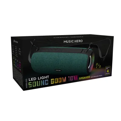 Music Hero - Bezdrôtový reproduktor Sound Boom, 10 W, zelená