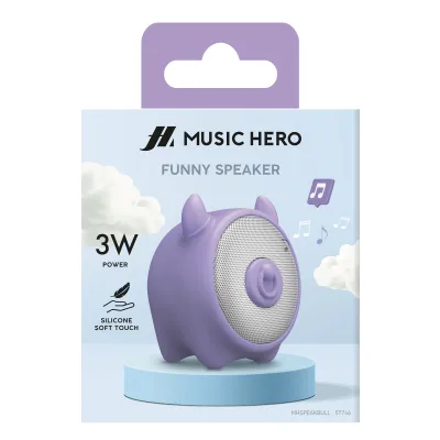 Music Hero - Bezdrôtový reproduktor Bull, fialová