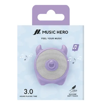 Music Hero - Bezdrôtový reproduktor Bull, fialová