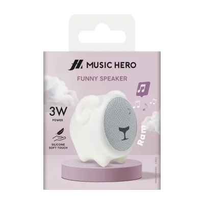 Music Hero - Bezdrôtový reproduktor Mutton, 3 W, biela