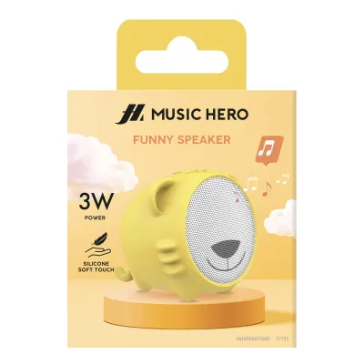 Music Hero - Bezdrôtový reproduktor Tiger, žltá