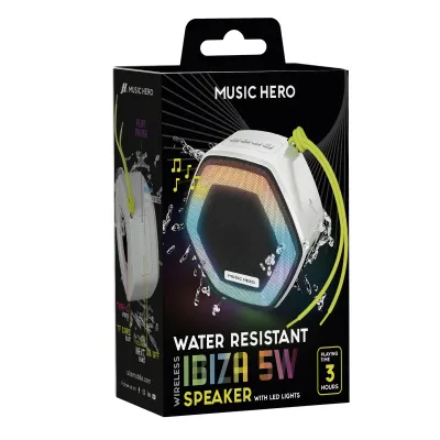 Music Hero - Bezdrôtový reproduktor IBIZA, 5 W, biela