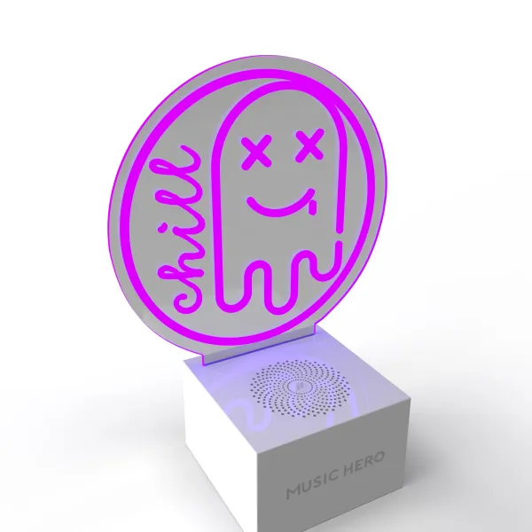 Music Hero - Bezdrôtový reproduktor NEON CHILL MOOD, 3 W, fialová