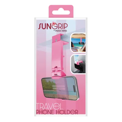 Music Hero - SUNGRIP cestovný držiak pre smartfón, ružová