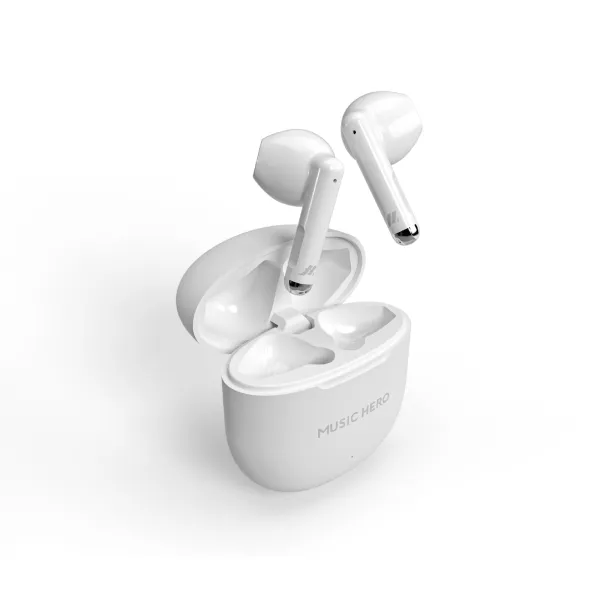 Music Hero - Bezdrôtové slúchadlá TWS NUBOX, biela