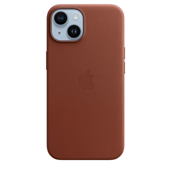 Apple - Puzdro kožené s MagSafe pre iPhone 14, umber