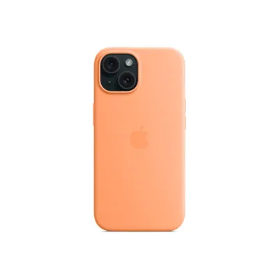 Apple - Puzdro silikónové s MagSafe pre iPhone 15, orange sorbet