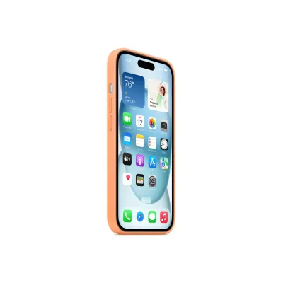 Apple - Puzdro silikónové s MagSafe pre iPhone 15, orange sorbet