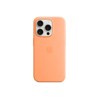 Apple - Puzdro silikónové s MagSafe pre iPhone 15 Pro, orange sorbet