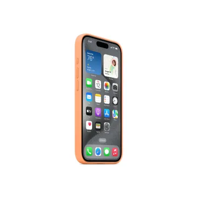 Apple - Puzdro silikónové s MagSafe pre iPhone 15 Pro, orange sorbet