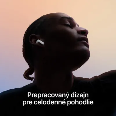 Apple - Bluetooth slúchadlá AirPods 4, biela