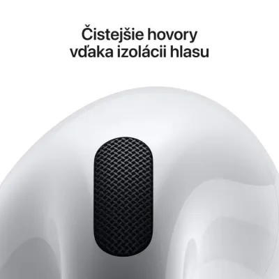 Apple - Bluetooth slúchadlá AirPods 4, biela