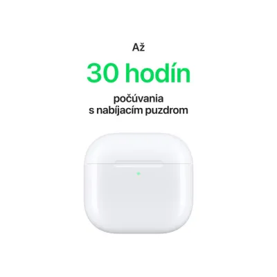 Apple - Bluetooth slúchadlá AirPods 4, biela