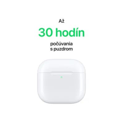 Apple - Bluetooth slúchadlá AirPods 4, ANC, biela