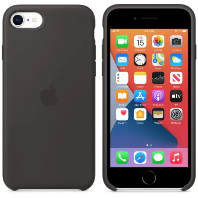Apple - Puzdro silikónové pre iPhone SE 2020/8/7, čierna