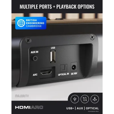 Majority - Bluetooth Soundbar a bezdrôtový Subwoofer Naga 40 Plus, čierna