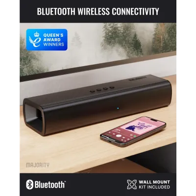 Majority - Bluetooth Soundbar a bezdrôtový Subwoofer Naga 40 Plus, čierna