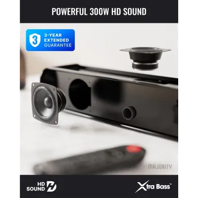 Majority - Bluetooth Soundbar a bezdrôtový Subwoofer Naga 60 Plus, čierna