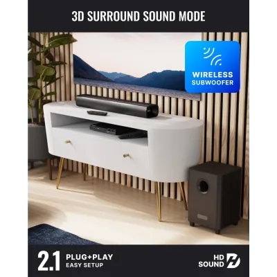 Majority - Bluetooth Soundbar a bezdrôtový Subwoofer Naga 60 Plus, čierna