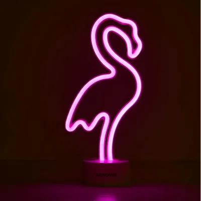 MUITOMAS - Neónová stolná lampa Flamingo