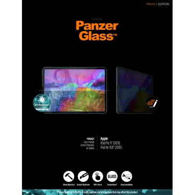 PanzerGlass - Tvrdené sklo Privacy pre iPad Pro 11''/Air 10,9'', číra