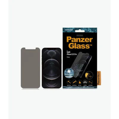PanzerGlass - Tvrdené sklo Privacy Standard Fit AB pre iPhone 12/12 Pro, číra