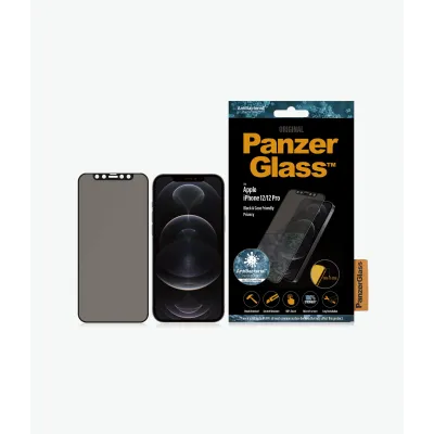PanzerGlass - Tvrdené sklo Case Friendly Privacy AB pre iPhone 12/12 Pro, čierna