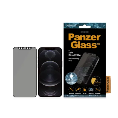 PanzerGlass - Tvrdené sklo Case Friendly Privacy AB pre iPhone 12/12 Pro, čierna