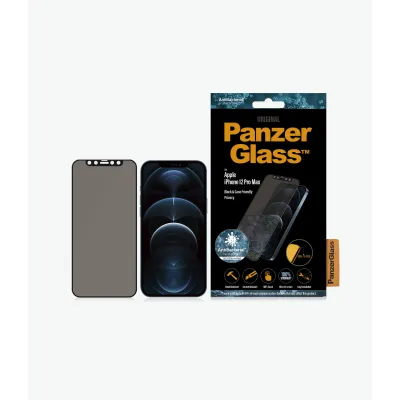 PanzerGlass - Tvrdené sklo Case Friendly Privacy AB pre iPhone 12 Pro Max, čierna