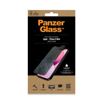 PanzerGlass - Tvrdené sklo Standard Fit Privacy AB pre iPhone 13 mini, číra
