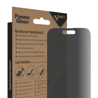 PanzerGlass - Tvrdené sklo Privacy AB pre iPhone 14 Pro, čierna