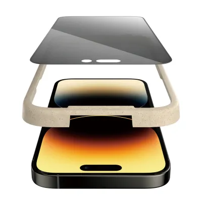 PanzerGlass - Tvrdené sklo UWF Privacy AB s aplikátorom pre iPhone 14 Pro, čierna