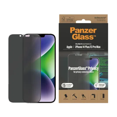 PanzerGlass - Tvrdené sklo UWF Privacy AB s aplikátorom pre iPhone 14 Plus/13 Pro Max, čierna