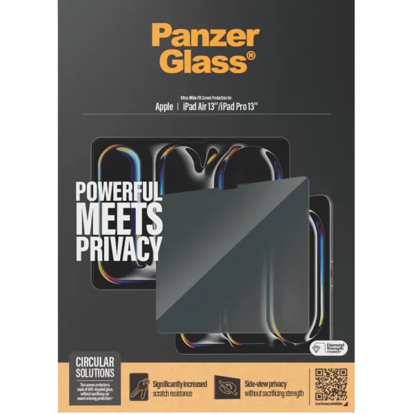 PanzerGlass - Tvrdené sklo UWF Privacy pre iPad Pro 13"/Air 13'', číra