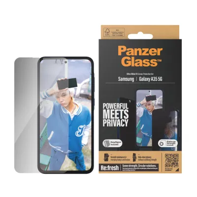 PanzerGlass - Tvrdené sklo Re:Fresh UWF Privacy s aplikátorom pre Samsung Galaxy A35 5G, číra