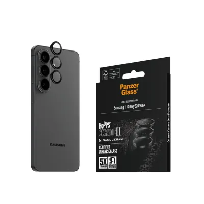 PanzerGlass - Ochranný kryt objektívu Hoops Ceramic II pre Samsung Galaxy S26/S26+, čierna