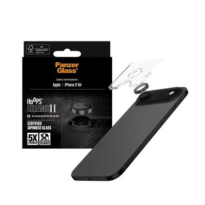 PanzerGlass - Ochranný kryt objektívu Hoops Ceramic II pre iPhone 17 Air, čierna