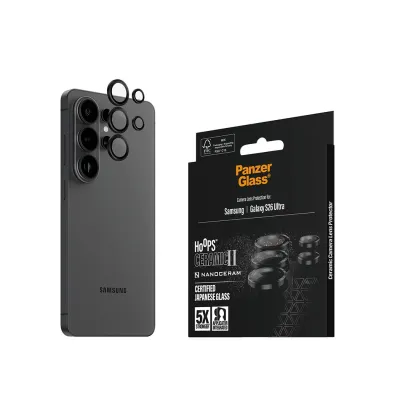PanzerGlass - Ochranný kryt objektívu Hoops Ceramic II pre Samsung Galaxy S26 Ultra, čierna
