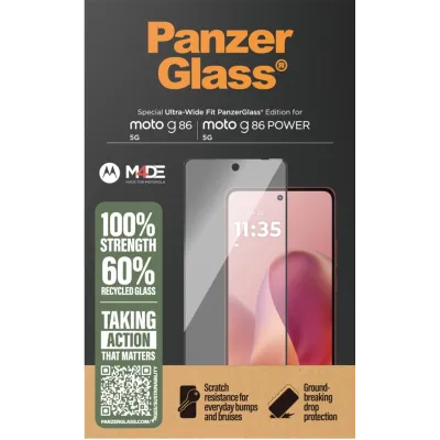 PanzerGlass - Tvrdené sklo UWF pre Motorola Moto G86 Power, čierna