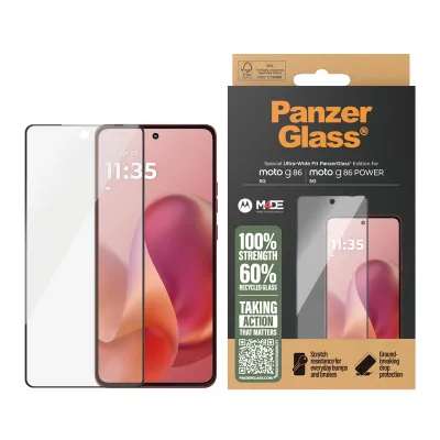 PanzerGlass - Tvrdené sklo UWF pre Motorola Moto G86 Power, čierna