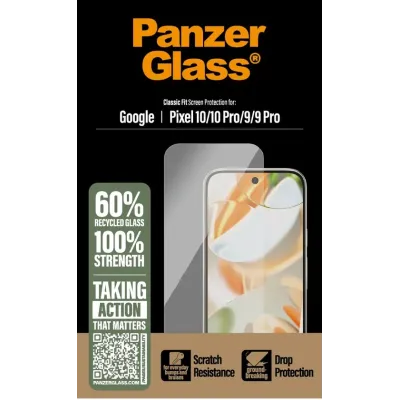 PanzerGlass - Tvrdené sklo pre Google Pixel 10/10 Pro/9/9 Pro, číra