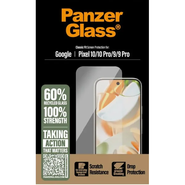 PanzerGlass - Tvrdené sklo pre Google Pixel 10/10 Pro/9/9 Pro, číra