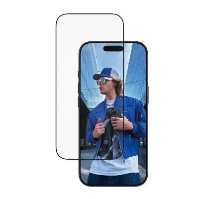 PanzerGlass - Tvrdené sklo UWF s aplikátorom pre iPhone 17/16 Pro, čierna