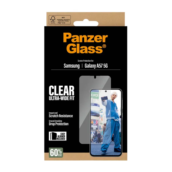 PanzerGlass - Tvrdené sklo UWF s aplikátorom pre Samsung Galaxy A57, číra