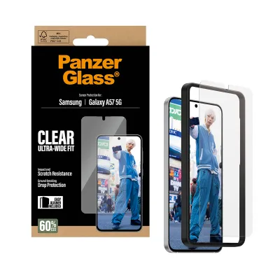 PanzerGlass - Tvrdené sklo UWF s aplikátorom pre Samsung Galaxy A57, číra
