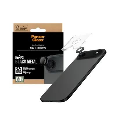 PanzerGlass - Ochranný kryt objektívu Hoops pre iPhone 17 Air, čierna