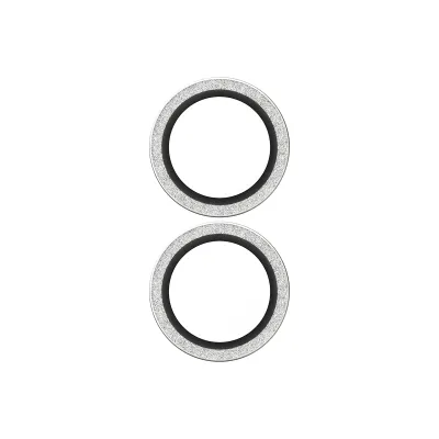 PanzerGlass - Ochranný kryt objektívu Hoops pre iPhone 17/16 Plus/16, glitter silver